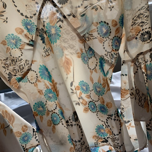 Vintage 90's bell sleeve blouse tunic top S M - Picture 7 of 11